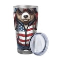 thumbnail image 2 of Fuzoiu Patriotic Boxing Bear Art Print 20oz Tumbler, Stainless Steel Vacuum Insulated Car Cup, Insulated Coffee Mug,Travel Mug with Lid,Thermal Cup for Outdoor-Straw Two-piece Set, 2 of 8
