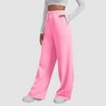 thumbnail image 2 of Jamsmile Womens Sweatpants Wide Straight Leg Pants Bottoms Joggers Tracksuits Running Workout High Waisted Pants With Pockets, 2 of 7