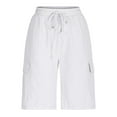 thumbnail image 3 of Dagugfen Cargo Shorts for Men Elastic Waist Drawstring Loose Outdoor Running Sports Shorts with Pockets, 3 of 5
