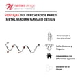thumbnail image 4 of Perchero De Pared Metal/madera Namaro Design, 4 of 4