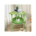 thumbnail image 4 of YFTDEF Small Coffee Table, Movable Bedside Table, Plastic Side Table, Double Layer Storage, 19.29x14.96 Inch, Flexible for Living Room and Bedroom Storage, Green, 4 of 6