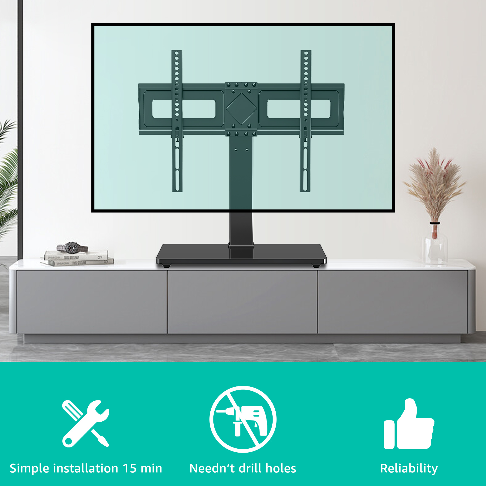 Mount Pro Universal Tabletop TV Stand, 37-75 Inches photo 2