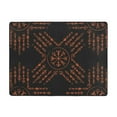 thumbnail image 3 of DouZhe Dark Runics Yellow Symbols Pattern Area Rugs Non-Slip Machine Washable Floor Mat, Style Carpet Doormat, 63x48 inches, 3 of 6
