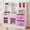 Pink, variant on INFANS Kids Kitchen Play Set, Wooden Pretend Play Kitchen with Realistic Lights Sounds Coffee Maker Dishwasher Microwave Oven Foldable Fabric Drawers, Toddler Cooking Toys for Boys Girls