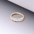 thumbnail image 2 of 14 Karat Gold Multi-Gem Crown Prong Set Bendable Hoop Ring, 2 of 5