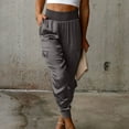 thumbnail image 3 of Efsteb Sweatpants Women High Waisted Jogging Sweatpants Solid Color Loose Casual Fashion Sports Pants Comfortable Trousers Pants for Women Trousers Dark Gray L, 3 of 8