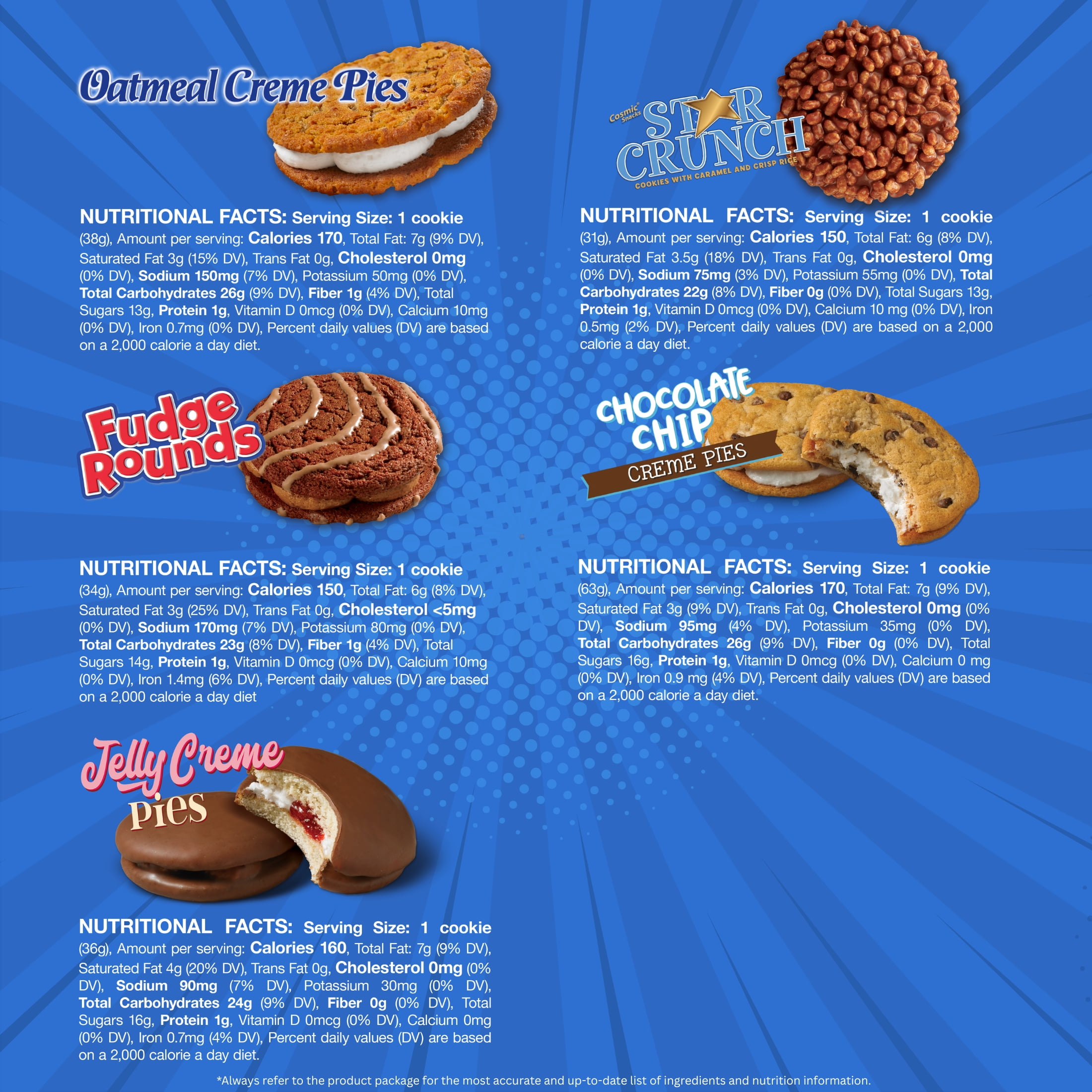 Little Debbie Cookie Variety Pack - 6 Box Assortment