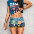 thumbnail image 5 of Pantalones cortos de ciclismo para entrenamiento de voleibol con paisaje de Van Gogh personalizado de Snoopy y Charlie Brown Pantalones cortos de yoga para gimnasio de Peanuts para mujer, 5 of 5