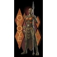 thumbnail image 2 of Women's Black Panther: Wakanda Forever Okoye Pattern  Graphic Tee Black Small, 2 of 4