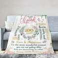 thumbnail image 1 of LHSHID Happy 100th Birthday Throw Blanket Soft Fuzzy Fleece Blanket For Couch Bed Living Room Decoration 40x50in, 1 of 6
