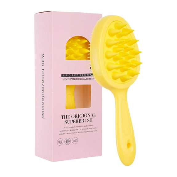 Soft Body Scrubber,2 in 1 Body Brush & Hair Scalp Brush for Shower and Bath,Lathers Well,Improve Blood Circulations