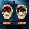 thumbnail image 2 of 1 Pair Halloween Moving Jaw Skull with Sound Activated, Horror Skull with Red LED Eyes, Animated Skull with Light and Sound, Hanging Skeleton Head for Holidays Outdoor Indoor Haunted House, 2 of 8