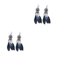 thumbnail image 4 of Minnieouse Pendientes bohemios, colgante de gota de agua de estilo colgante largo, 1 par, regalos de cumpleaños llamativos y ligeros para mujeres Armada 2Conjunto, 4 of 6