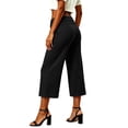 thumbnail image 6 of Lmueinov Capri Leggings for Women Plus Size Fold Over Waist Wide Leg Stretchy Yoga Pants High Waist Athletic Trousers for Gym Workout Daily Casual Wear, 6 of 8