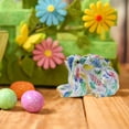 thumbnail image 6 of Beautynvta Easter Bunny Statue, Watercolor Floral Design Resin Rabbit Figurine for Spring Home Decor, Easter Bunny Desktop Ornaments for Table Centerpiece Living Room Decor, 6 of 6