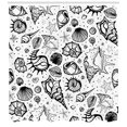 thumbnail image 3 of Ambesonne Sea Shells Shower Curtain, Aquatic Elements, 69"Wx70"L, Dark Blue White, 3 of 3