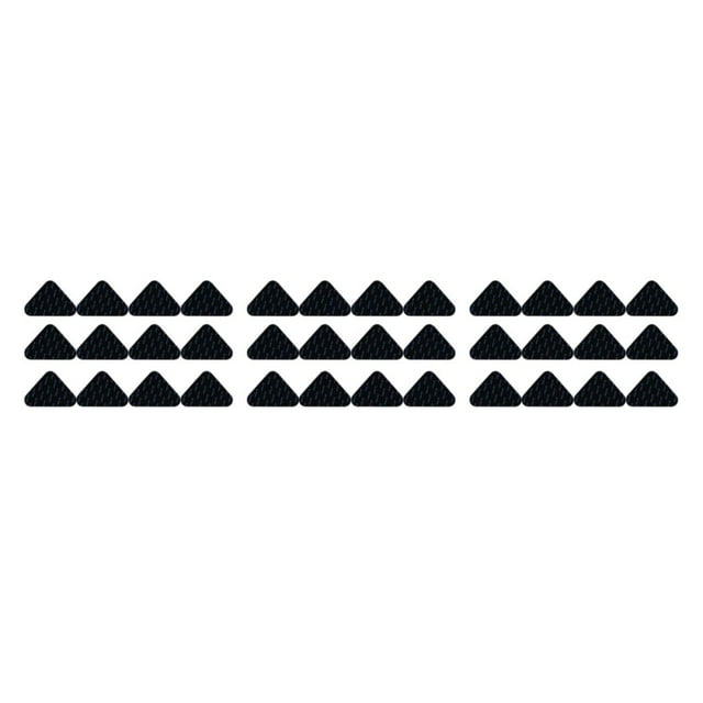 Guardoinrt 12x Grippers For Non Slide And Curling Washable Reusable And Reliable Black Black Triangles 3Set