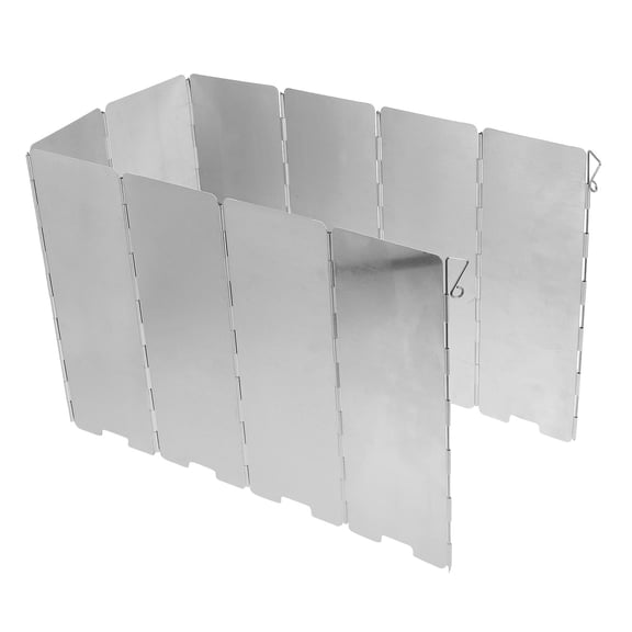 KAKOWELY Foldable Heat Reflector Shield for Patio Heater in Plated Silver with Wind Protection and Easy Setup