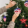 thumbnail image 6 of Taicans 12 Pcs Patriotic Ornaments Hanging Balls- 4th of July Independence Day Tree Ornaments- Red White Blue Stars Balls for Holiday Wedding Veteran Day Tree 50mm Patriotic Balls Decorations, 6 of 8