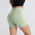 thumbnail image 5 of Mnuaqn Workout Gym Shorts Women, High Waisted Seamless Butt Lifting Scrunch Butt Sports Shorts (Mint Green, L), 5 of 5