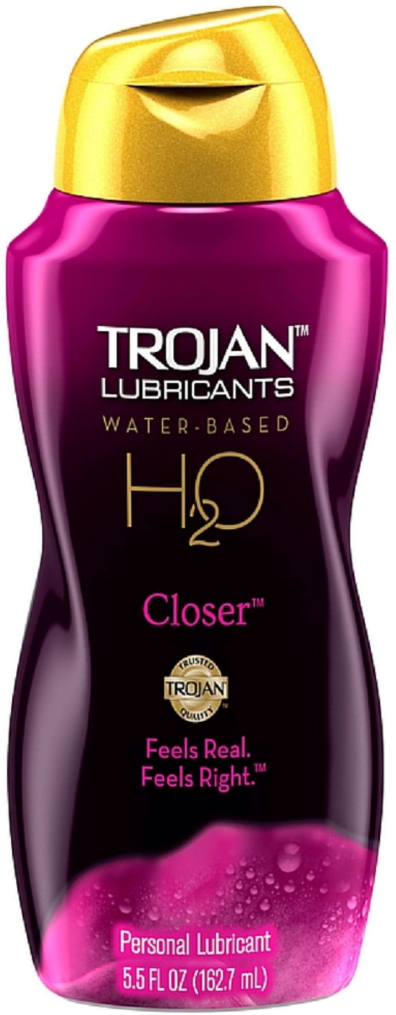 trojan lubricant h2o sensitive touch paraben free water based Trojan™ H2O Closer™ Water-Based Personal Lubricant, 5.5 fl oz main image 1