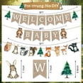 thumbnail image 2 of Stcomart Pre-Strung 6ft Burlap Welcome Baby Banner for Woodlands Baby Shower Decorations,Neutral Forest Animals Gender Reveal Party Decor, Flaxen, 2 of 7