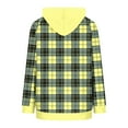 thumbnail image 5 of Ounisa Women's 2025 Fall Long Sleeve Hoodie Plaid Pullover Sweatshirt Lightweight Casual Tops Blouse, 5 of 6