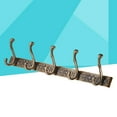 thumbnail image 2 of Masteelf Dark Brown Wall Mounted Coat Hook Rack with 5 Scroll Hooks, Sturdy and Space-Saving for Bathrooms and Bedrooms, 2.36 Inches Wide, 2 of 8
