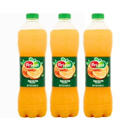 Kosher Prigat Orange Juice Drink 1.5 L, Pack 3