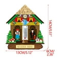 thumbnail image 3 of Vacemry under $5 Weather House, Classic Forest Weather House Barometer and Hygrometer, Indoor Outdoor Wall Mounted Garden Greenhouse Temperature Indicator, Wooden Home Decor Atmospheric Station Gift, 3 of 9