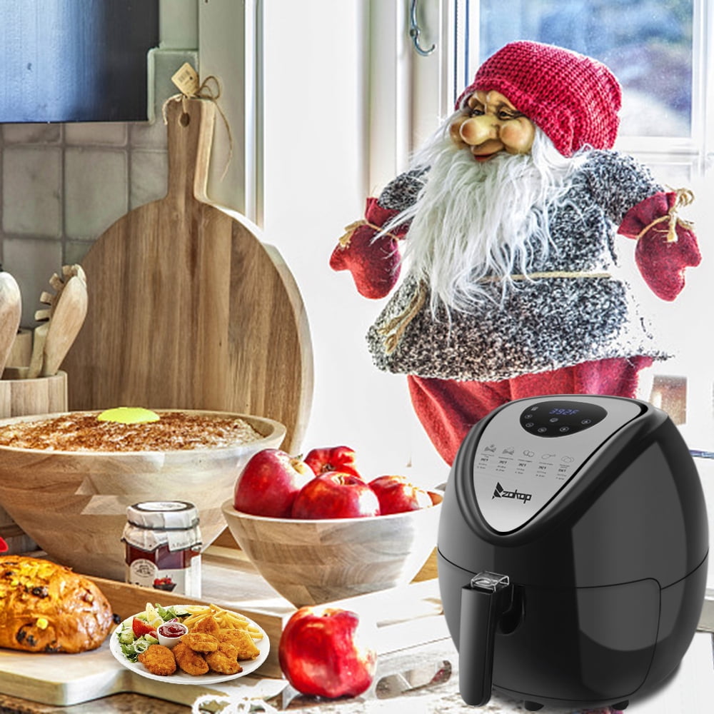Kepooman 120V/1800W /5.3L Air Fryer, Electric Hot Air Fryers with LCD Digital Screen