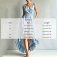 thumbnail image 3 of QUNYINEY Long Women Wedding Guest Dress Blue Sleeveless Formal Summer A Line Dress Slim Fit V Neck Party Ruffle Elegant Dresses, 3 of 8