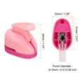 thumbnail image 2 of Uxcell 1.3" x 2" Paper Punch Shapes Mini Hole Puncher Flower Shape for DIY Craft Supplies Scrapbook, Pink, 2 of 5