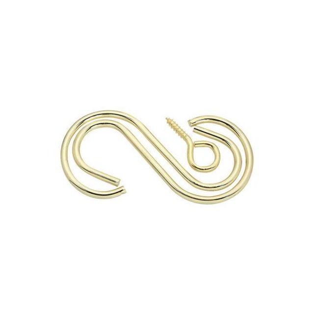 3.5 in. Wire Extension Hook Plant Hardware Accessories N275-123, Brass
