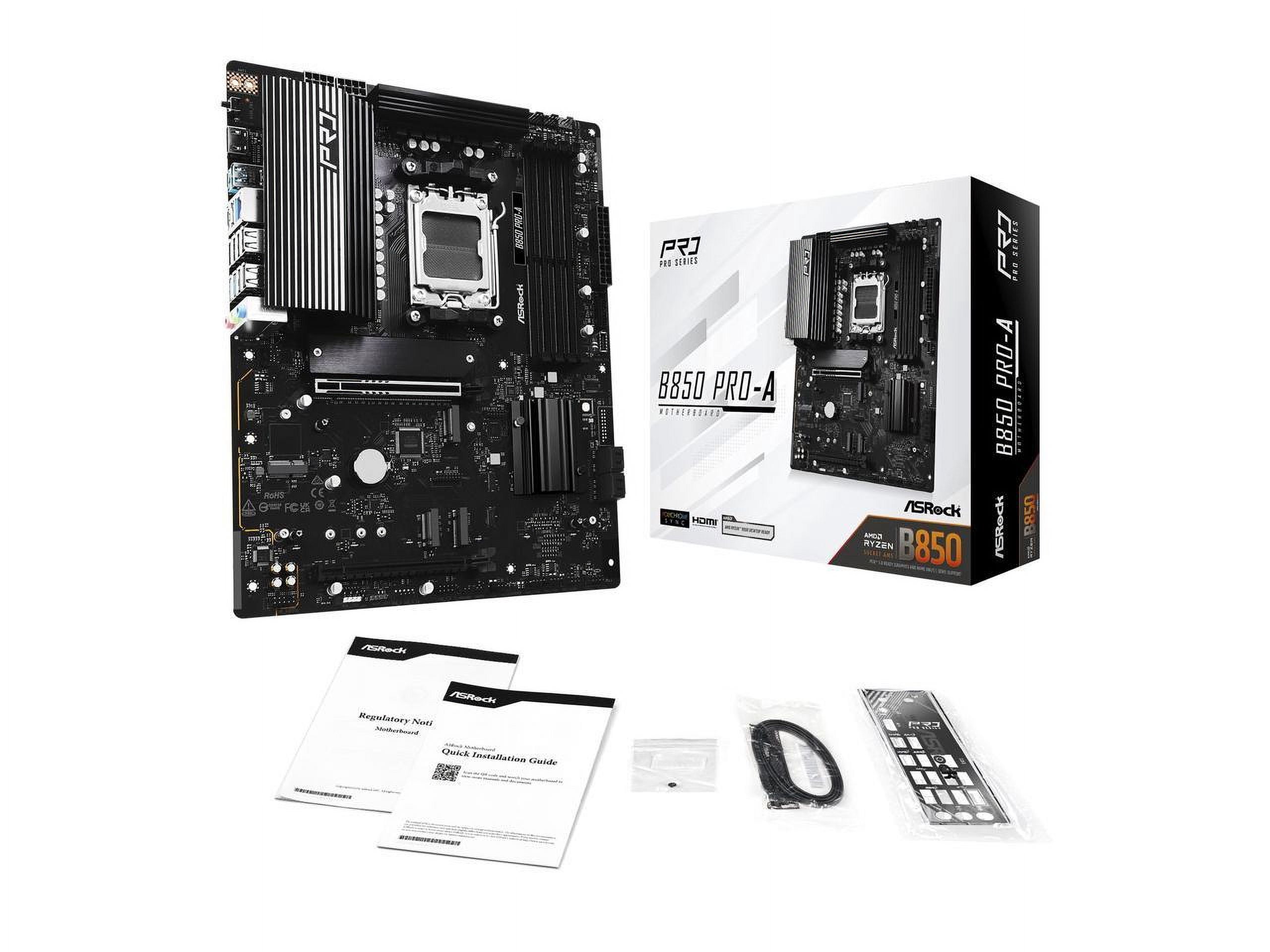 ASRock B850 PRO-A AM5 AMD B850 SATA 6Gb/s ATX Motherboard