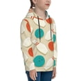 thumbnail image 3 of Fotbe Vintage Bowling Pattern Youth Pullover Hooded Sweatshirt, Boys Hoodie, Kangaroo Pocket Hoodie for Kids Girls -Small, 3 of 6