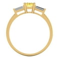 thumbnail image 4 of 0.8 ct Emerald Cut Natural Citrine Three-Stone Engagement Ring for Women in 18K Yellow Gold, 4 of 5