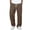 Z61 Coffee, variant on Summer Pants for Men Drawstring Casual Straight Leg Cotton Pants Textured Relaxed Fit Lightweight Breathable Travel Vacation Boho Clothes with Pockets Khaki,M