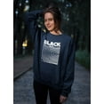 thumbnail image 2 of Black Whyte Techno Style Sweatshirt Women -Image by Shutterstock, Female Small, 2 of 4