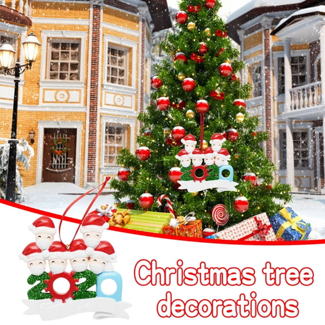 Hot6sl Ofertas y Liquidaciones Adorno Familiar Personalizado Navidad 2020 con Mascarilla Higienizada a Mano