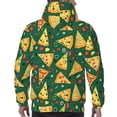 thumbnail image 7 of Kdxio Pizza Print Mens Casual Hooded Collar Drawstring Hoodies Pullover Sweatshirts Casual Long Sleeve Shirts-X-Large, 7 of 7