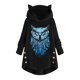 thumbnail image 1 of Blusa Navideña Mujer Estampado Casual Orejas de Gato Botones de Felpa Manga Larga Abrigo de Felpa Con Capucha Top Odeerbi  ODB121659, 1 of 3