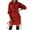 Red, variant on Elainilye Fashion Women's Casual Dresses Long Sleeved Lapel Solid Color Drawstring Shirt Dress Buttocks Wrapped Short Skirt,Green