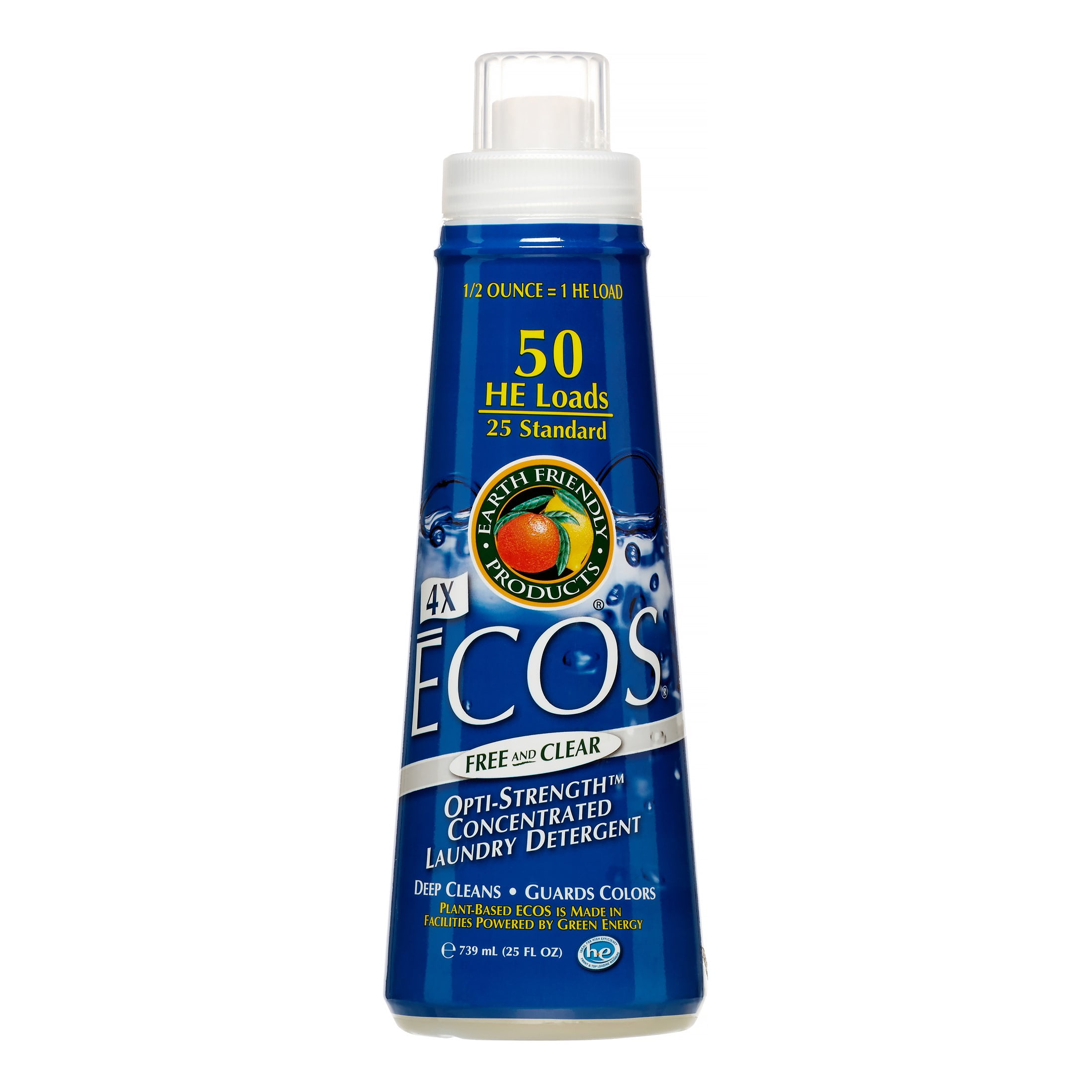 ECOS 4X Laundry Detergent, Free & Clear, 50 Loads