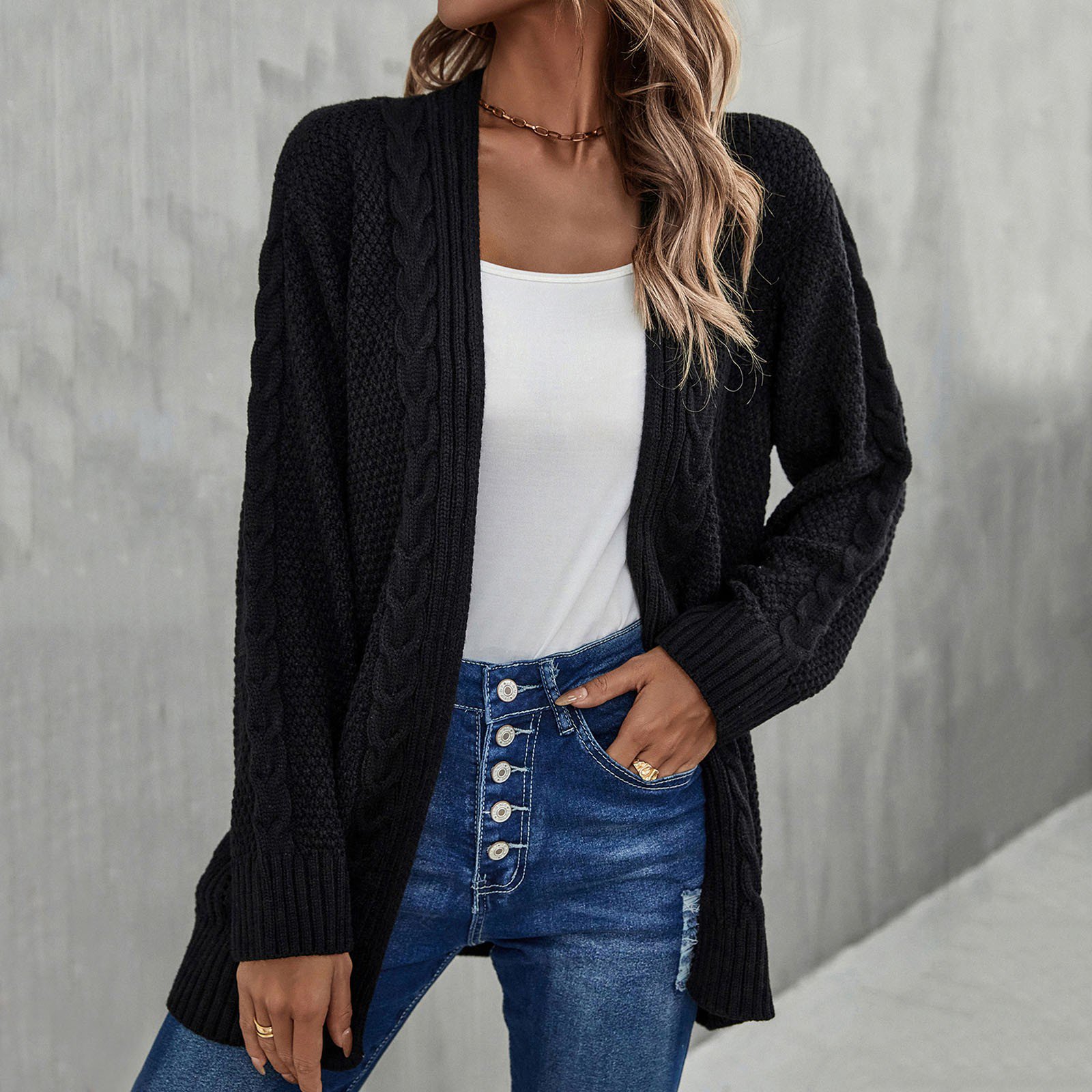 Cardigan Sweater For Women Lightweight Cardigan Long Sleeve Soft Sweater  Jacket Women's 2022 Casual Coat Basic Top Open Front Knit Cardigans Black -  Walmart.com