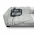 thumbnail image 3 of Adventure Soft Flannel Fleece Blanket, Ready for New Adventures Briefcase Traveling Journey Themed Design Work of Art Print, Cozy Plush for Indoor and Outdoor Use, 50" x 60", Indigo, by Ambesonne, 3 of 6