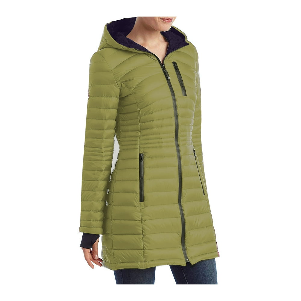 Halifax HFX Halifax Women's Pea Green Down Packable Coat Hooded (S