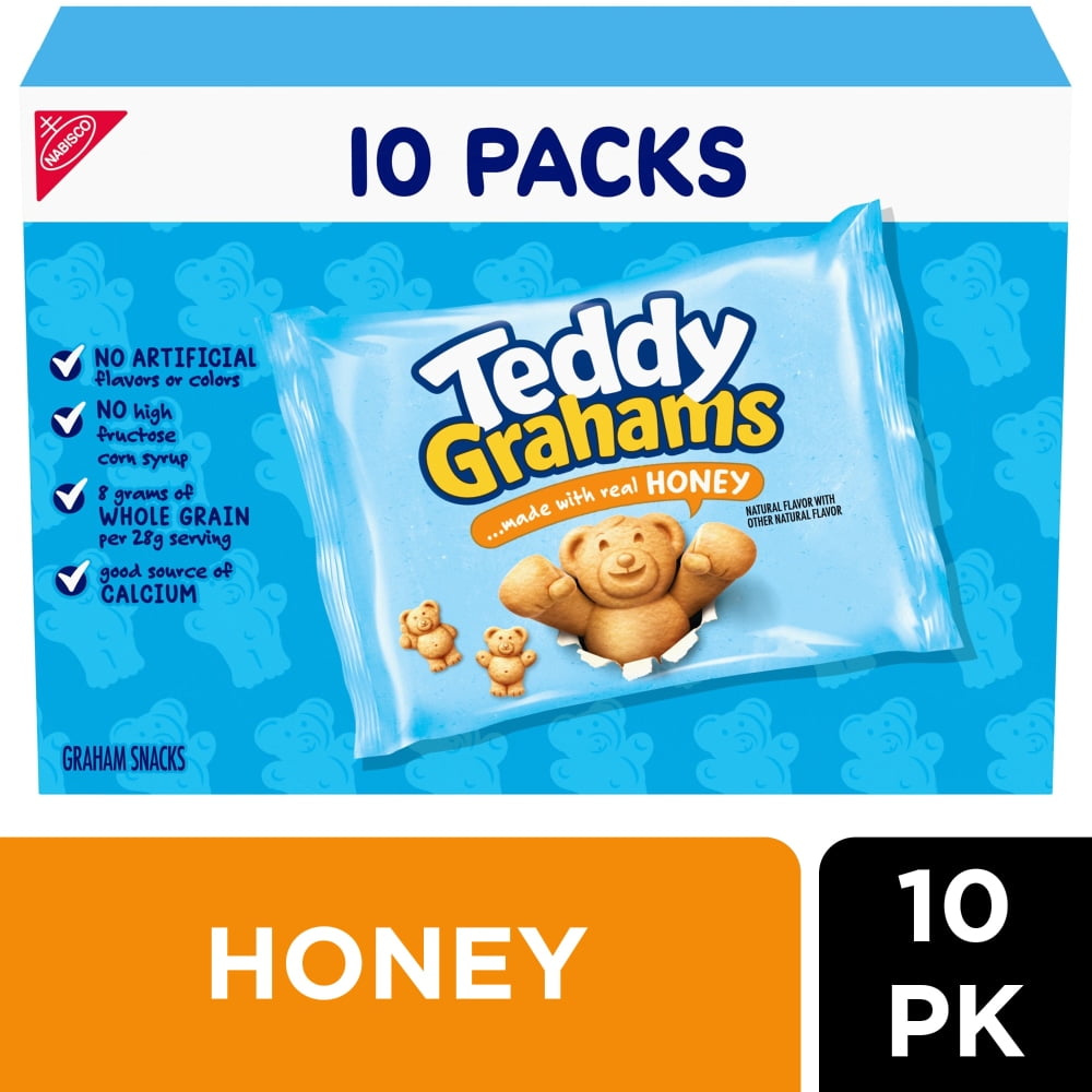 Nabisco TEDDY GRAHAMS Honey Cookies Multipack 10 ct / 1 oz - 5 Pack