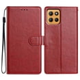 thumbnail image 1 of For Motorola Moto G15 4G Leather Case Wallet Stand Phone Cover with Handy Strap - Green, 1 of 5