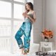 thumbnail image 5 of Balery Underwater Dolphin Scene Pantalones de pijama para mujer, pijamas ultraligeros, pantalones de estar por casa-Large, 5 of 6